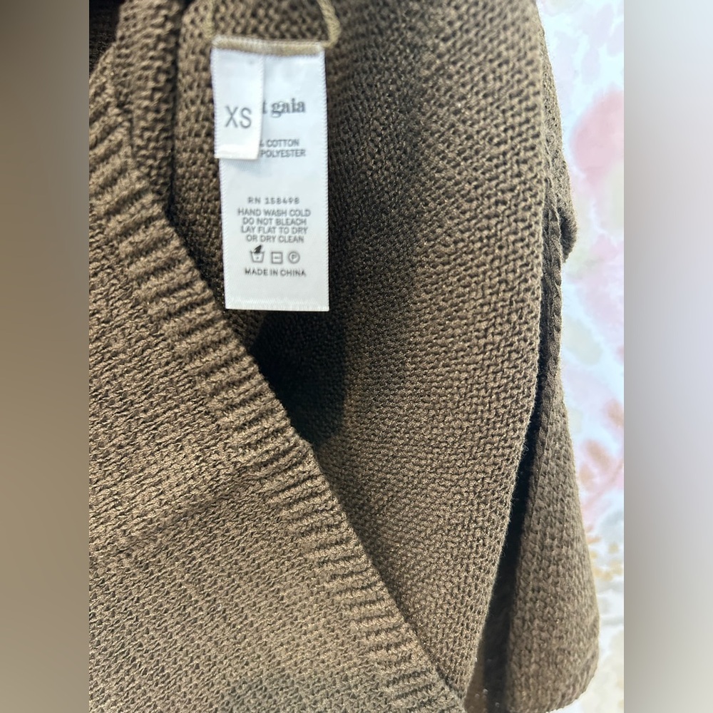 CULT GAIA 3 Piece Set Sally Knit Top, Shrug, and Skirt in Advieh Olive Green XS - Picture 6 of 7